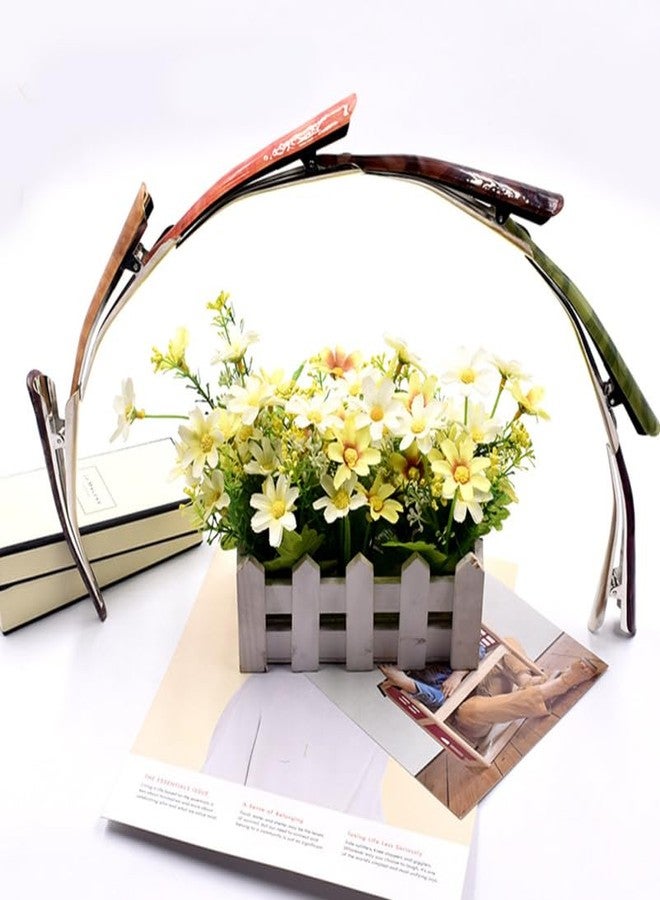 Baluue 2Pcs Duck Bill Hair Clips Sturdy Alligator Hair Barrettes for Women Unique Prong Design Coffee and Colors for Styling Showers and Everyday Use - Image 5