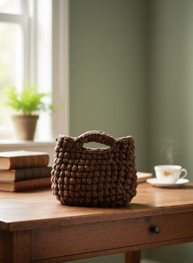 CROCHKA Handmade Thick-Yarn Crochet Handbag – Stylish & Modern Design - Image 2