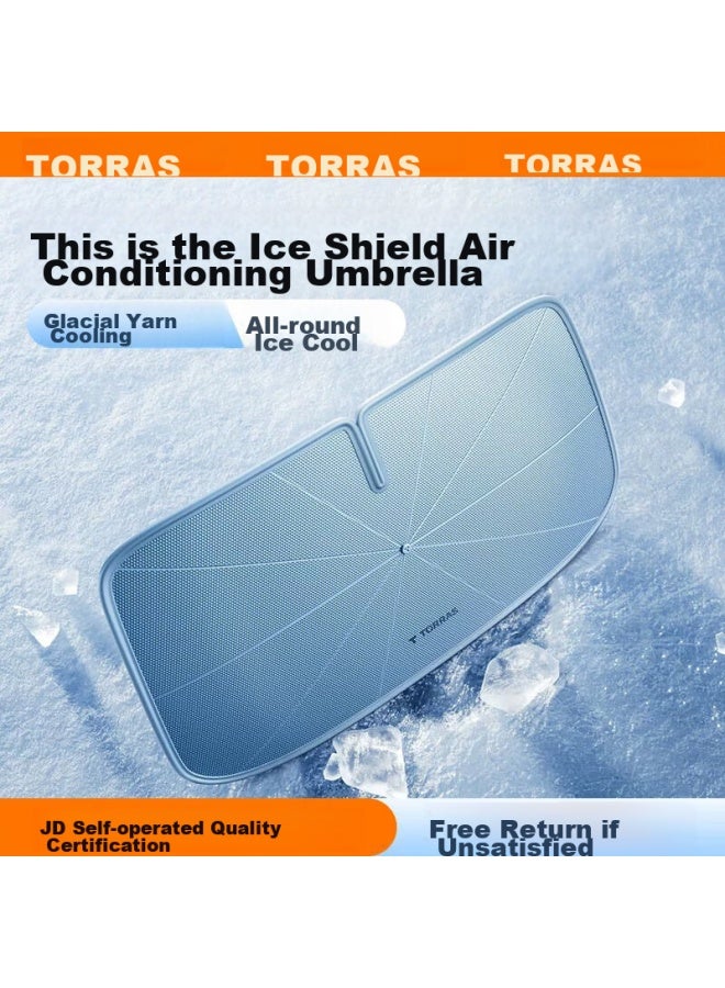 Torras Car Sunshade, Front Windshield Sunshade, Interior Sun Protection, Heat Insulation, Windproof, Glass Curtain, Light-blocking Panel, Car Sun Umbrella - Image 1