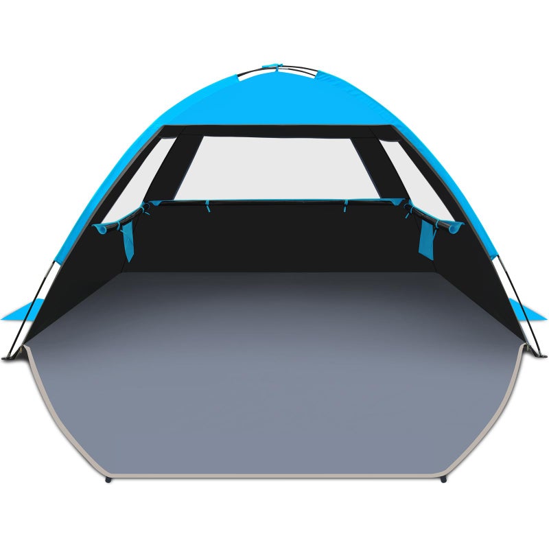 Gorich Beach Tent Sun Shelter for 3/4/6/8/10 Person with UPF 50ï¼‹ UV Protection, Lightweight & Easy Setup Beach Shade Canopy, Portable Beach Shade Tent Beach Cabana - Image 1