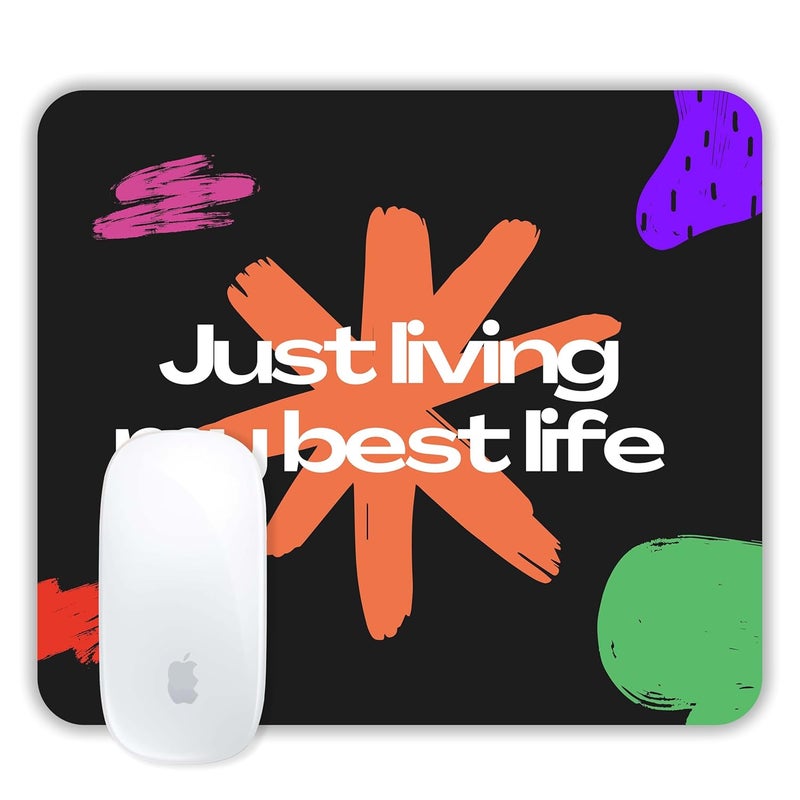 TURTLEWINGS | Mousepad | Inspirational Quote Mousepad – 22x18 cm, 3mm Thick | Abstract Design Non-Slip Rubber Base | Office, Study & Gaming Use | Premium Smooth Surface 222 (2) - Image 1