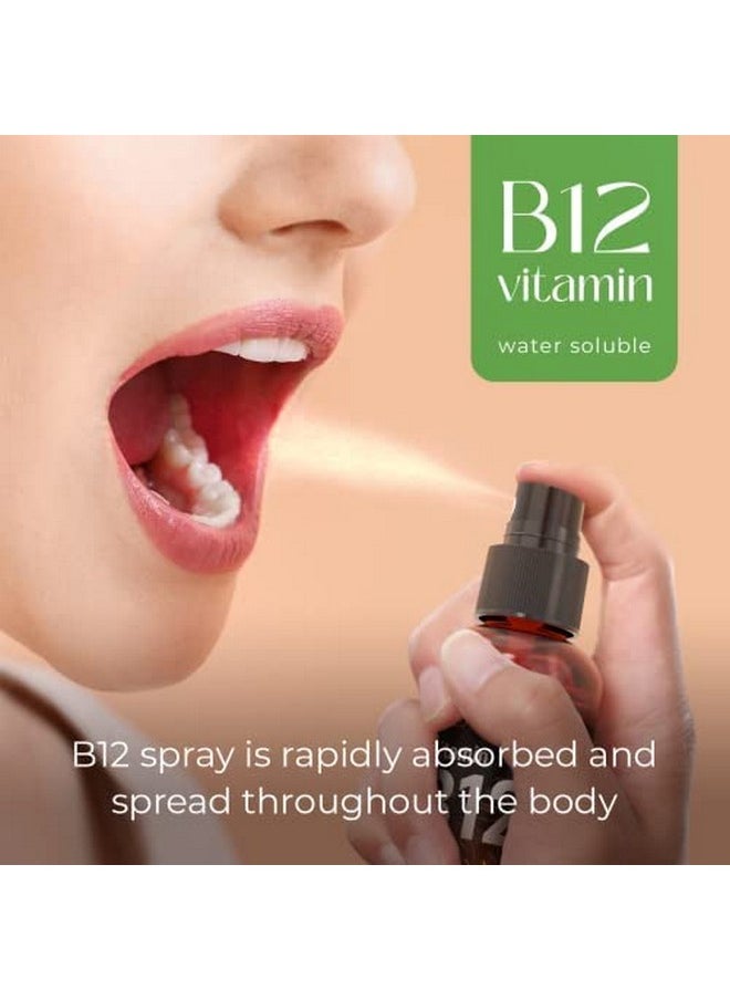 MOONRIN - B12 Liquid Spray Vitamin B12 Drops For Energy And Nerve Function Support Brain Memory Mood Immune System With B12 Sublingual Vitamins Maximum Strength Vegan B12 Supplement 2 Fl Oz - Image 1
