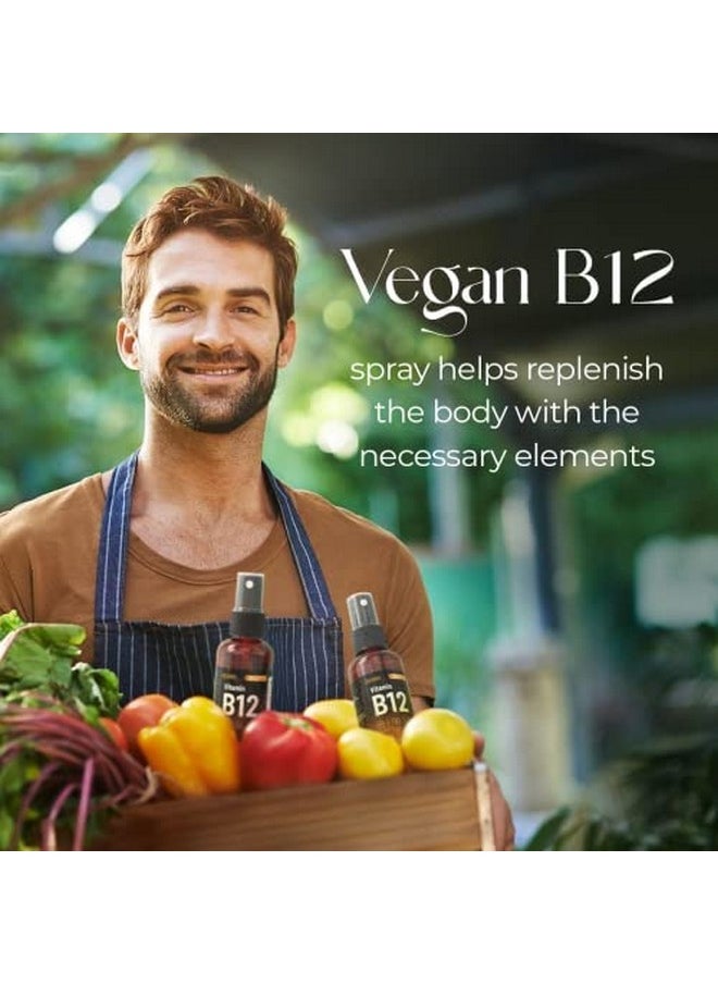 MOONRIN - B12 Liquid Spray Vitamin B12 Drops For Energy And Nerve Function Support Brain Memory Mood Immune System With B12 Sublingual Vitamins Maximum Strength Vegan B12 Supplement 2 Fl Oz - Image 1