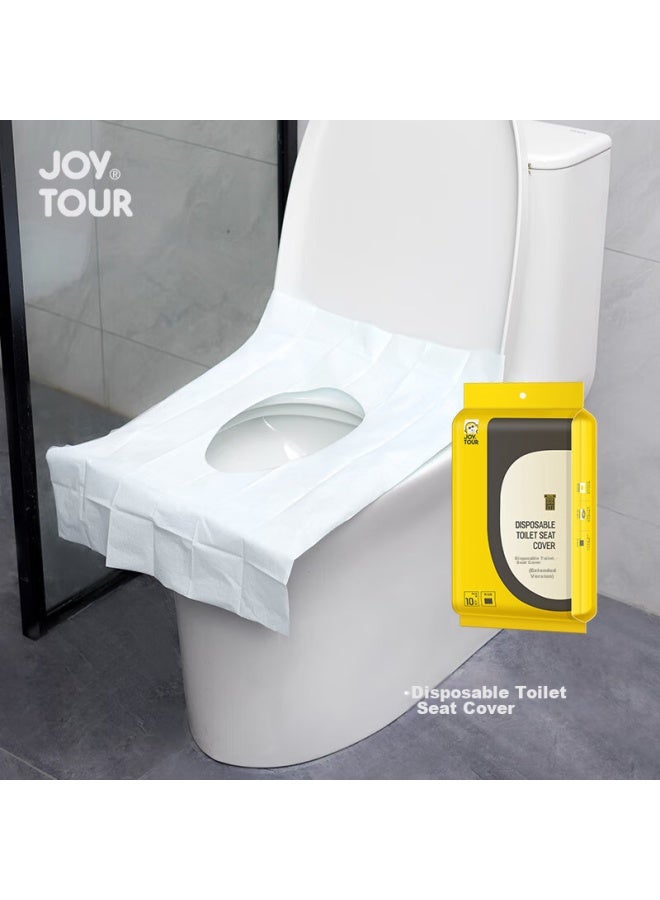 JOY TOUR Joytour Disposable Toilet Seat Covers, Travel Adhesive Waterproof Seat Protectors For Hotels, Postpartum Toilet Seat Pads, Large Size, 50 Pieces Per Pack - Image 2