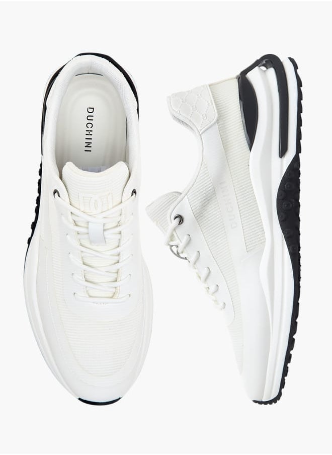 DUCHINI Men's Panelled Lace-Up Sneakers  - Image 1