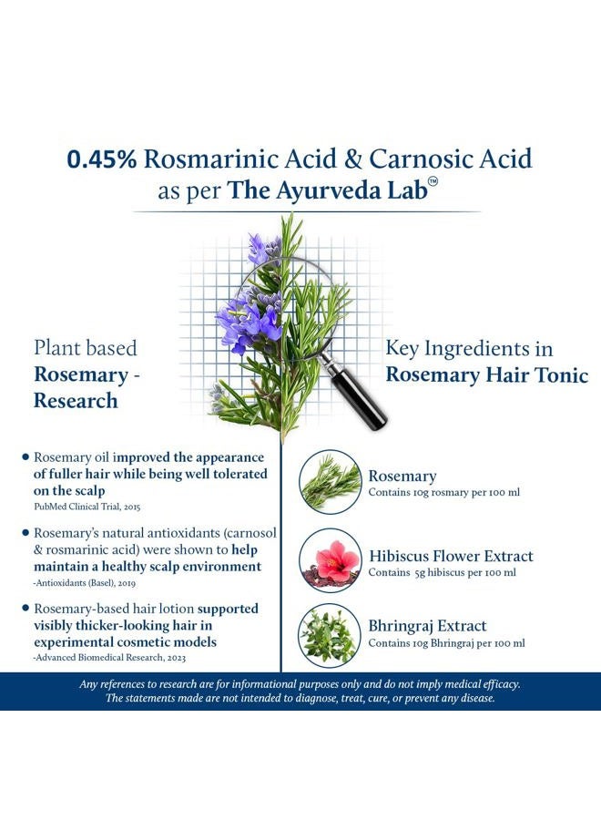 Blue Nectar Advanced Plant-Based Rosemary Hair Growth Serum, Natural Alternate for Redensyl for Hair Growth | Ayurvedic Hair Serum for Women & Men for Healthy Hair & Scalp (8 Herbs, 100 ml) - Image 4