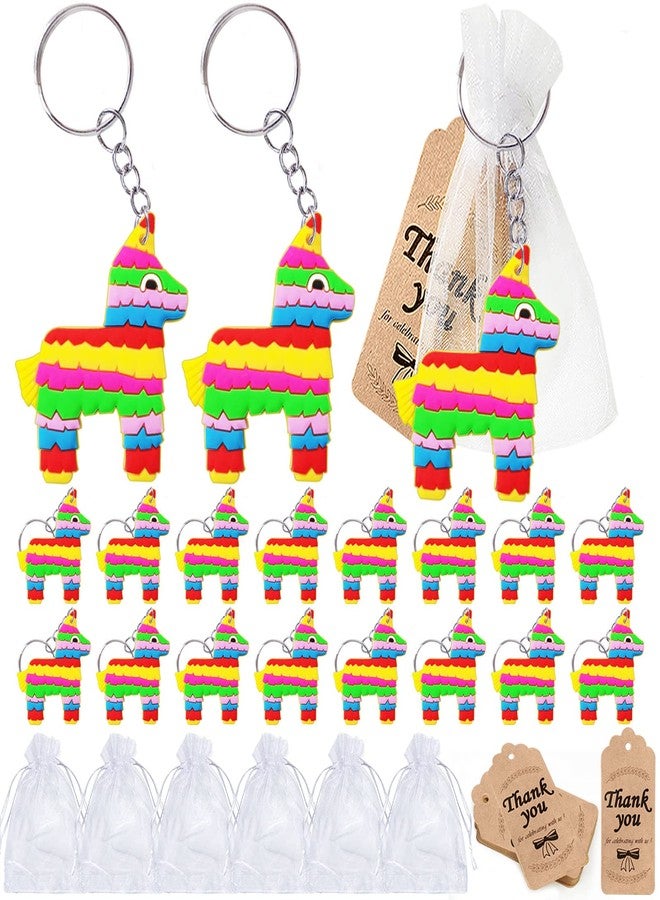 CiciBear 60 Pack Mexico Donkey Party Decorations for Guests, 20 Donkey Keychains, 20 Tags and 20 Gift Bags for Mexican Fiesta Party, Cinco De Mayo Party, Birthday, Bachelorette - Image 1