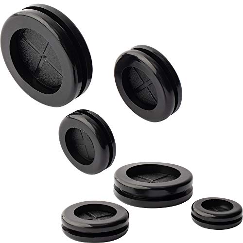 ISPINNER 52pcs 6 Sizes Rubber Grommet, Double Sided Round Rubber Hole Plug, Drill Hole 5/8" 13/16" 7/8" 1" 1-3/16" 1-1/2" (Black) - Image 5