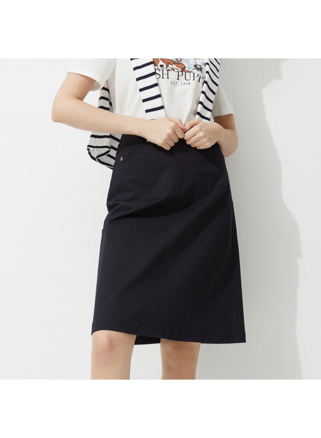 Hush Puppies Casual And Fashionable Minimalist Design A-line Midi Skirt Women's Skirt - Image 5