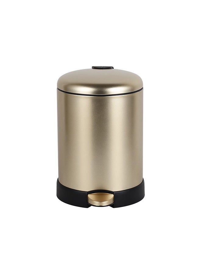DANUBE HOME Falcon 5L Pedal Bin with Inner Bucket – Compact Trash Can with Foot Pedal, Removable Inner Bucket for Easy Cleaning, Ideal for Bathroom, Office & Kitchen Use L27 x W21.3 x H30Cm Gold  - Image 2