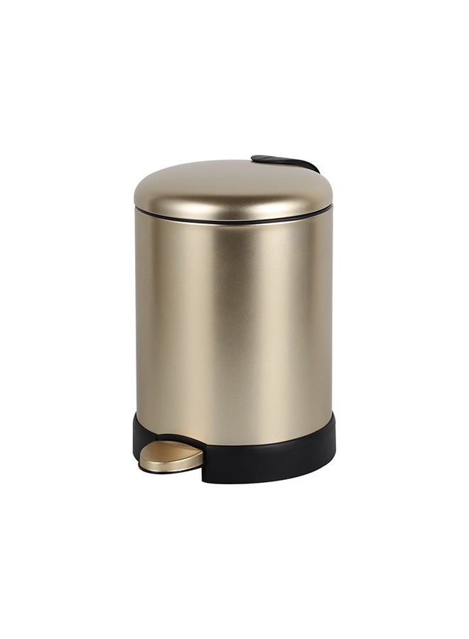 DANUBE HOME Falcon 5L Pedal Bin with Inner Bucket – Compact Trash Can with Foot Pedal, Removable Inner Bucket for Easy Cleaning, Ideal for Bathroom, Office & Kitchen Use L27 x W21.3 x H30Cm Gold  - Image 3
