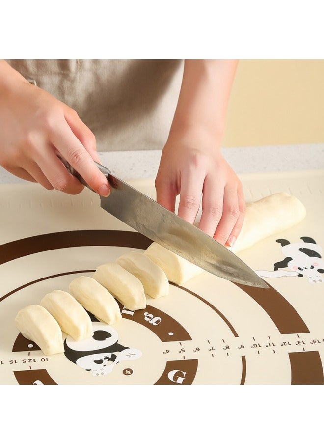 WAOKN - Food Grade Silicone Baking Mat (60 x 40 cm, off-white) Silicone Mat Baking Mat Dough Mat Rolling Mat - Non-stick Super Stable Anti-Slip - Image 1