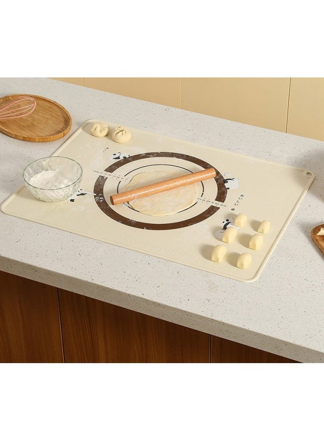 WAOKN - Food Grade Silicone Baking Mat (60 x 40 cm, off-white) Silicone Mat Baking Mat Dough Mat Rolling Mat - Non-stick Super Stable Anti-Slip - Image 1