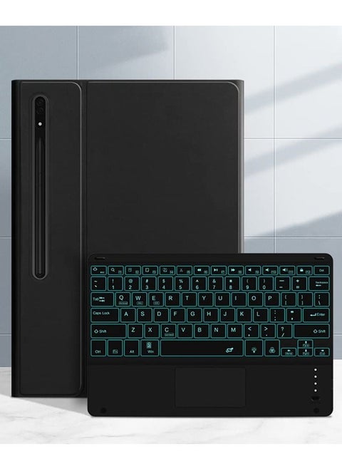 Keyboard Case for Galaxy Tab S8 Ultra 14.6 inch 2022, Wireless Detachable Backlight Keyboard with Touchpad, Protective Cover for Galaxy Tab S8 Ultra