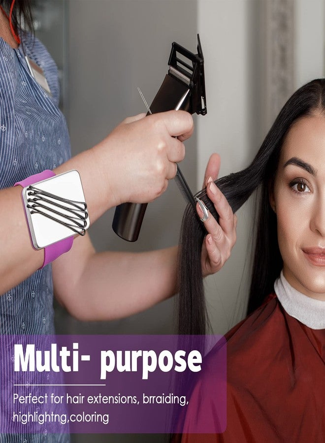Patelai Stitch Braid Tool Finger 10 Hair Parting Ring,Purple, Silver - Image 4
