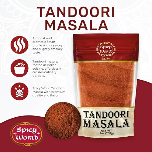 Spicy World Tandoori Masala Spice Mix Seasoning 7 Oz  18 spice blend  Premium Quality Tandori Masala Marinade  Grill Spice Blend - Image 5