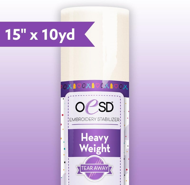 OESD Heavy Weight Tear Away Embroidery Stabilizer 15 x 10 Yd Roll - Image 2