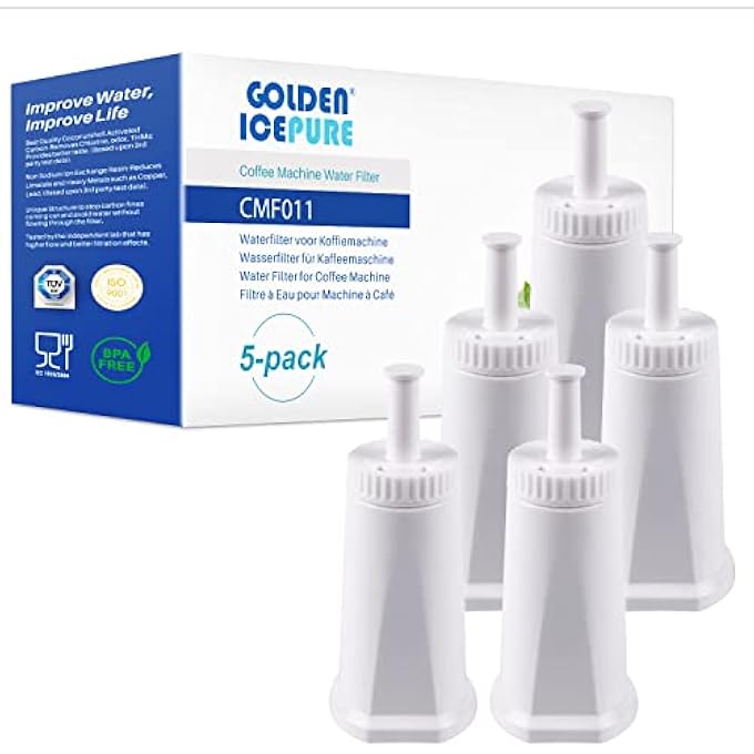 GOLDEN ICEPURE Tv Sd Certified Water Filter For Coffee Machines Replacement For Ses008 Ses810 Ses880 Ses920 Ses980 Ses990 Not For Ses875 Pack Of 5 - Image 1