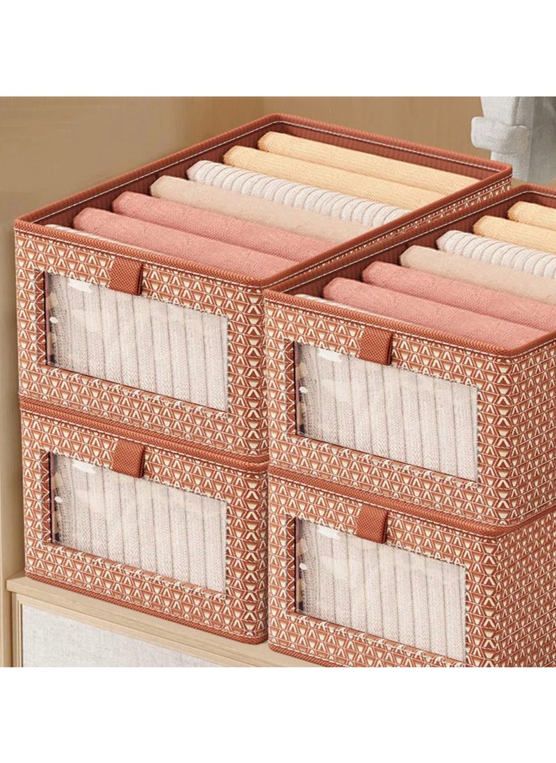 4-Pack Foldable Closet Storage Boxes – Washable Fabric Bins with Handles, Cube Organizers for Clothes, Wardrobe, Bedroom, Home, and Office - pzsku/ZD4272D51D996CDE0CC96Z/45/_/1735805036/ec0d18c6-ac24-41b2-ad48-c043463e23c1