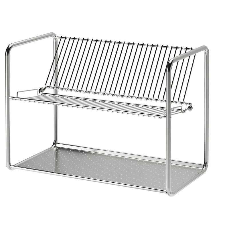 ORDNING Dish Drainer, Stainless Steel, 2-Tier, 50x27x36 cm - Image 1