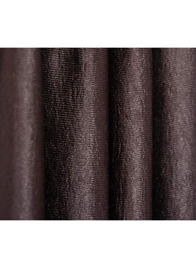 هومفاب إنديا ستارة نافذة من البوليستر الحريري الملكي من Homefab India - 5 أقدام، لون بني - قطعتان - Image 2