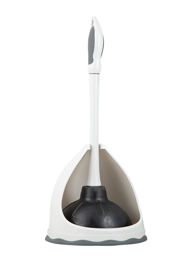 Superio Toilet & Sink Plunger and Holder Grey, 1-Pack - Image 1