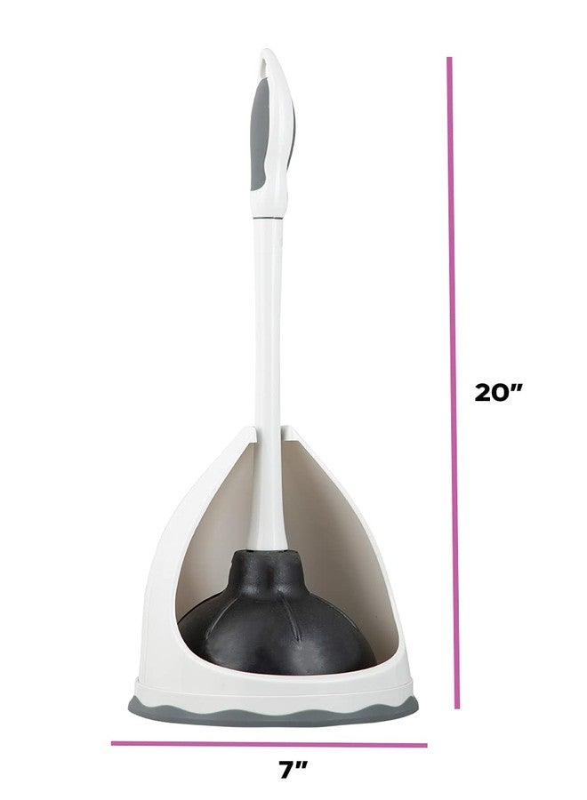 Superio Toilet & Sink Plunger and Holder Grey, 1-Pack - Image 2