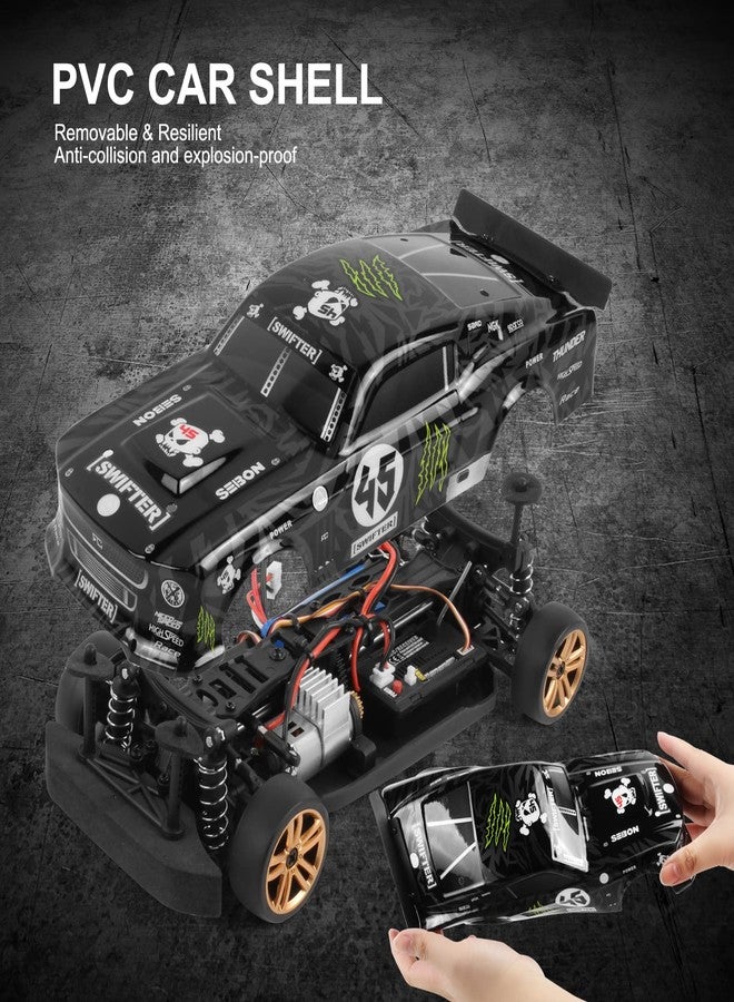 GoolRC سيارة جولة عن بعد GoolRC، مقياس 1:18، 2.4GHz، 4WD، سرعة عالية 30 كم/س، سيارة سباق تحكم عن بعد مع شريط ضوء LED وبطاريتين للبالغين والأطفال - Image 5