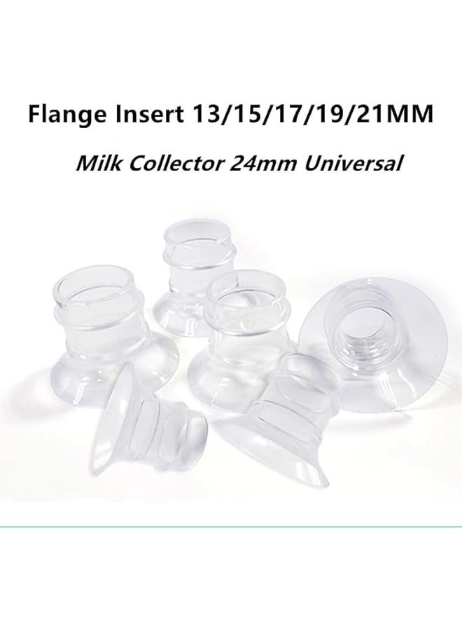 2PCS Flange Insert 17mm Compatible with Medela/Spectra/Willow/TSRETE/Momcozy S9/S12/S9Pro/S12Pro Breastpump 24mm Shields, Reduce 24mm Nipple Tunnel Down to Correct Size, Pump Parts Replace - Image 5