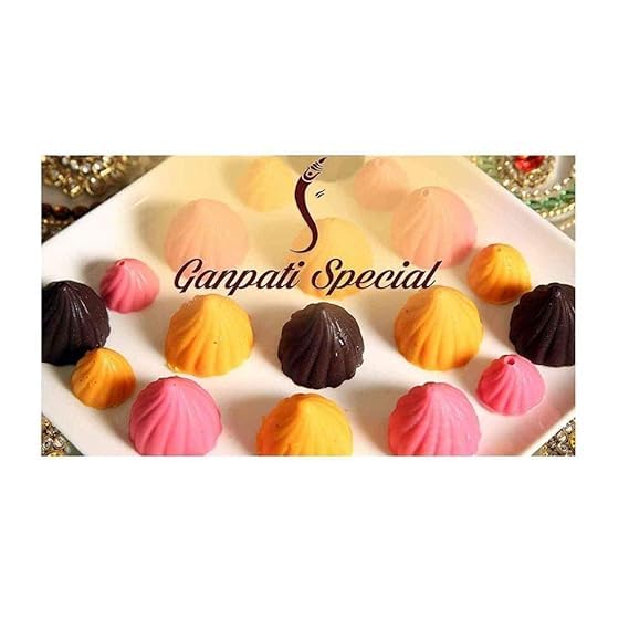 LEGACYCART 16 Cavity Silicone Modak Mould and 4 Cavity Plastic Sancha Patti Modak Maker for Making Chocolate Cake Cupcake Decoration MODAK for Ganpati Bappa Ganesh Chaturthi Festival Pack of 2 - Image 5