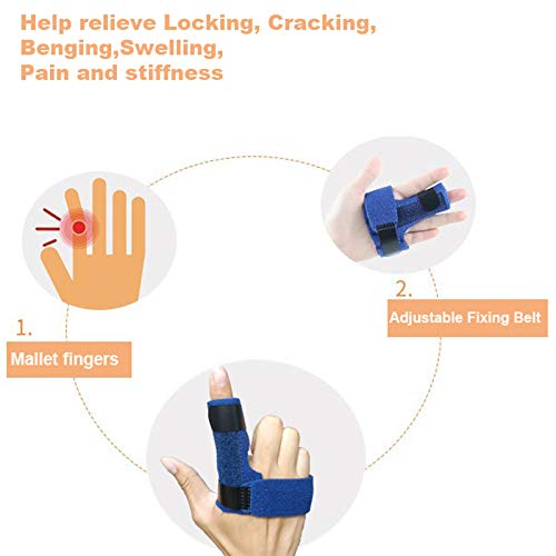 Mcvcoyh Trigger Finger Splint, Finger Knuckle Support Brace, Adjustable Brace for Straightening Curved, Bent, Locked and Mallet Finger Pinky,Thumb,Ring,Index (Left) - Image 4