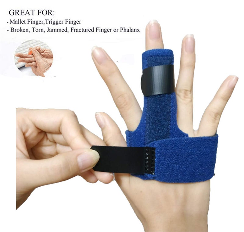 Mcvcoyh Trigger Finger Splint, Finger Knuckle Support Brace, Adjustable Brace for Straightening Curved, Bent, Locked and Mallet Finger Pinky,Thumb,Ring,Index (Left) - Image 3