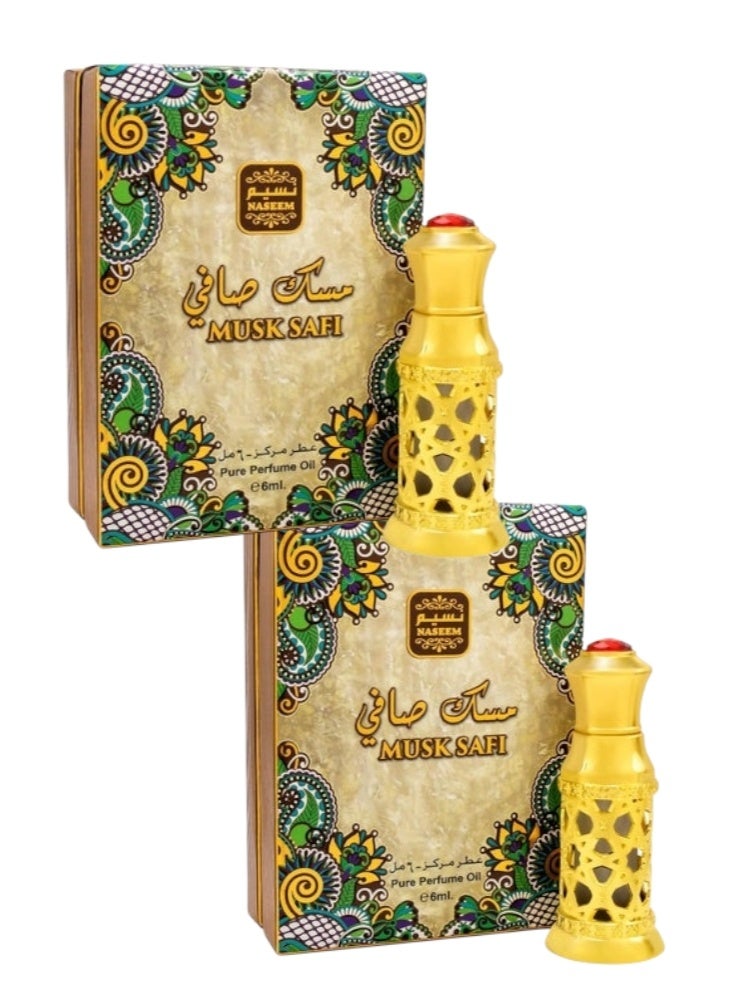 Naseem 2 Pices Pure Perfume Oil For Men & Women Musk Safi (2*6Ml) - Image 2