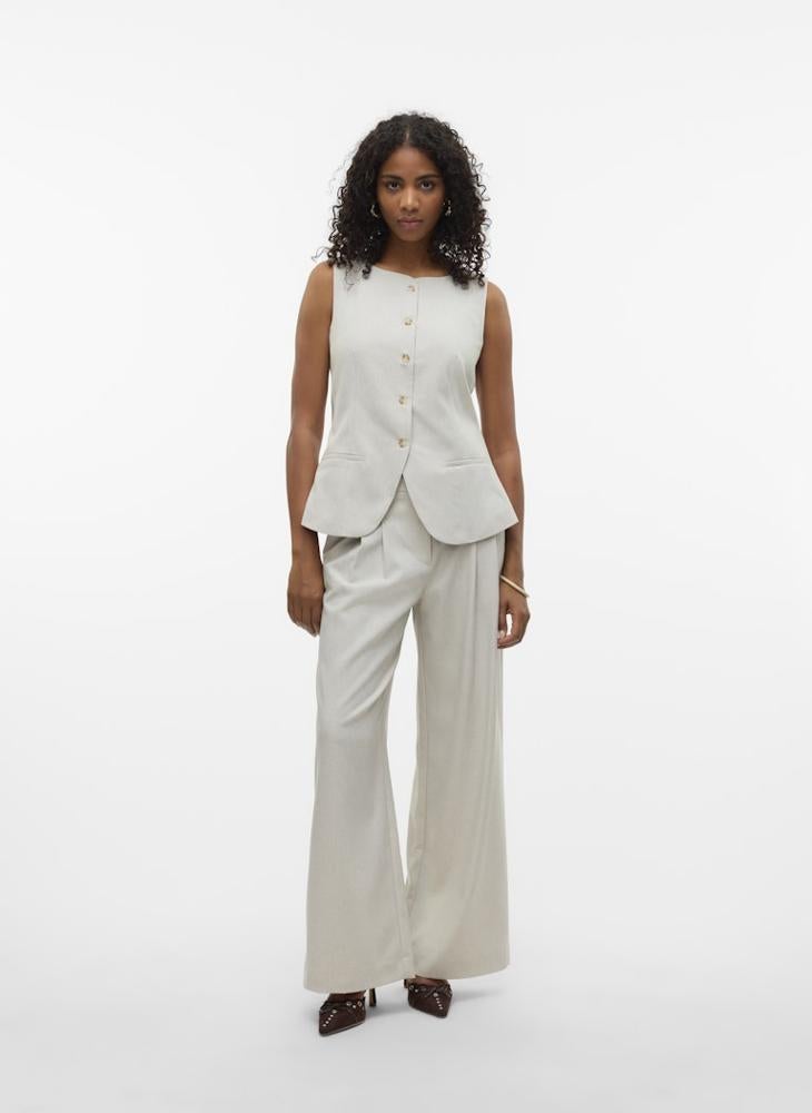 VERO MODA Casual Long Waistcoat - Image 4