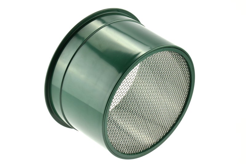 SE 5.5 Inch Mini Stackable Classifier Gold Prospecting Pan - 10 Holes/Square Inch Stainless Steel Mesh Sifting Pan, Green - Image 1