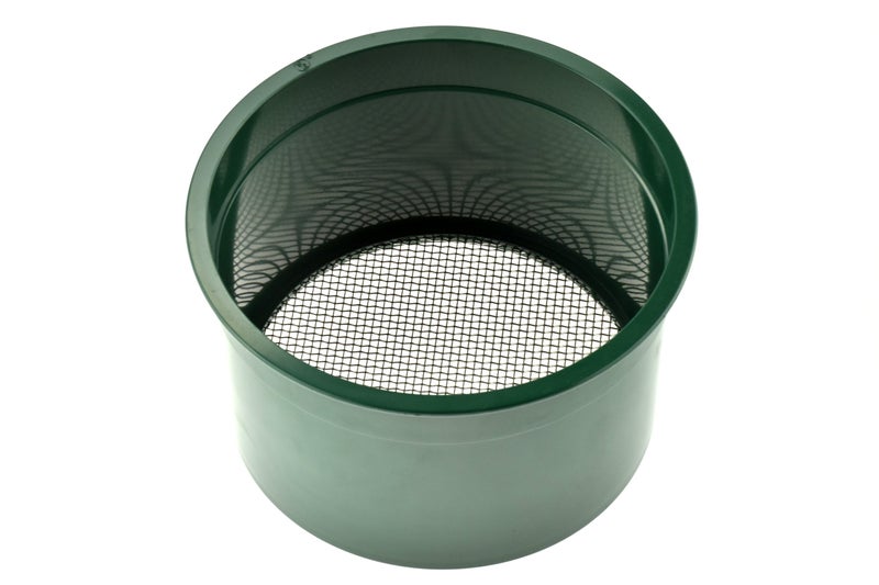 SE 5.5 Inch Mini Stackable Classifier Gold Prospecting Pan - 10 Holes/Square Inch Stainless Steel Mesh Sifting Pan, Green - Image 2