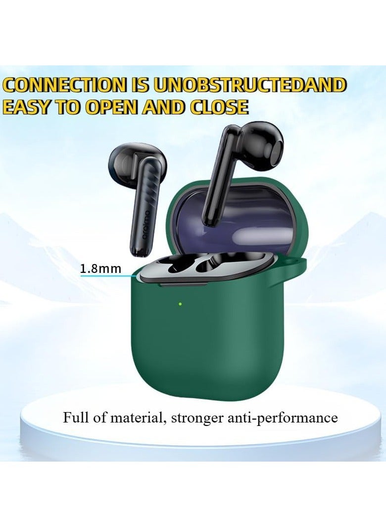 Earphone Protective Case Suitable For Oraimo Freepods Neo Otw 330s  Cover Shockproof Shell Washable Silicone Housing Anti Dust Sleeve Frame (Green)  - Image 3