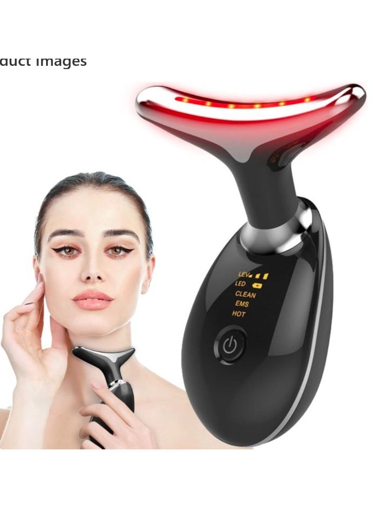eBasket Vibration Face and Neck Massager - Triple-Action Wrinkle Remover for Skin Care, Tightening, and Smoothness (Black) - Image 1