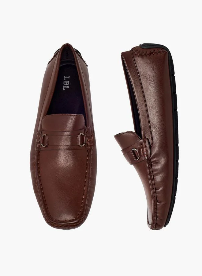 Men Metal Accent Loafers