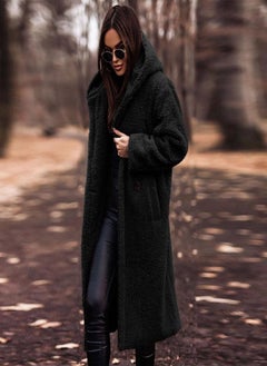 Women's Long Autumn And Winter Solid Color Long-Sleeved Woolen Women's Coat