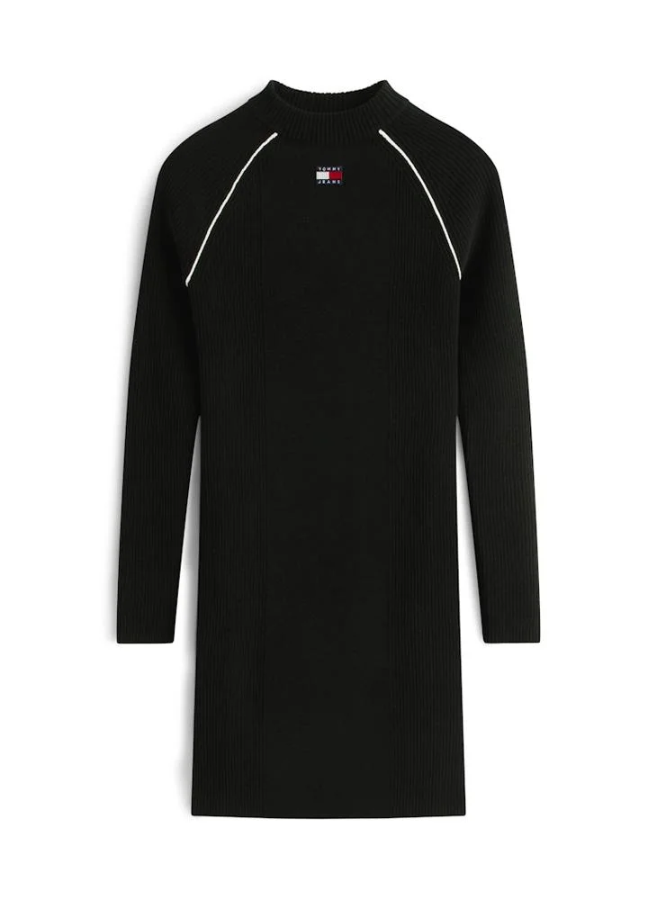 TOMMY JEANS  Color Block Crew Neck Long Sleeve Mini Dress for Women | Best Price UAE