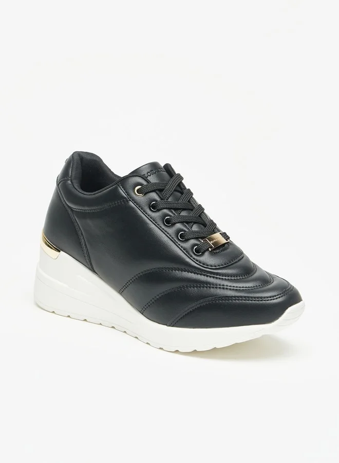 Flora Bella By Shoexpress Women's Quilted Lace-Up Low Ankle Casual Sneakers Shoes