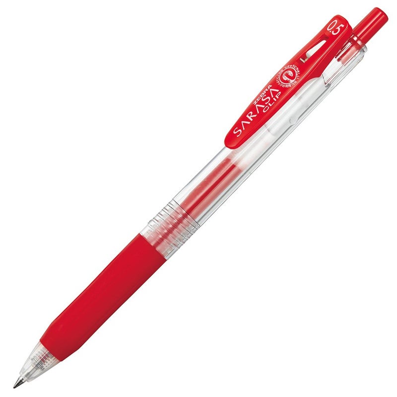 Zebra Pen Zebra Sarasa Clip P-JJ15-R5 Gel Ballpoint Pen, 0.5, Red, 5 Pieces - Image 2