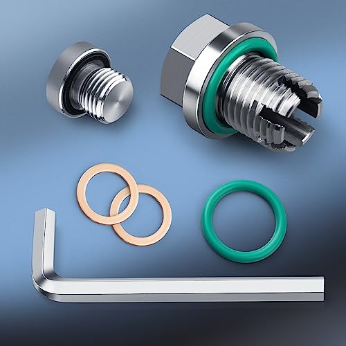 OxyGenie M12.1-1.75 x 15mm Oversize Piggyback Oil Drain Plug, Stainless Steel Self Tapping Oil Pan Thread Repair Kit - Image 3