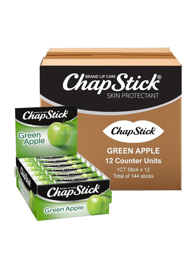 chapstick - ChapStick Bulk Lip Balm Green Apple Lip Care Tubes 015 oz 144 ct case - Image 1
