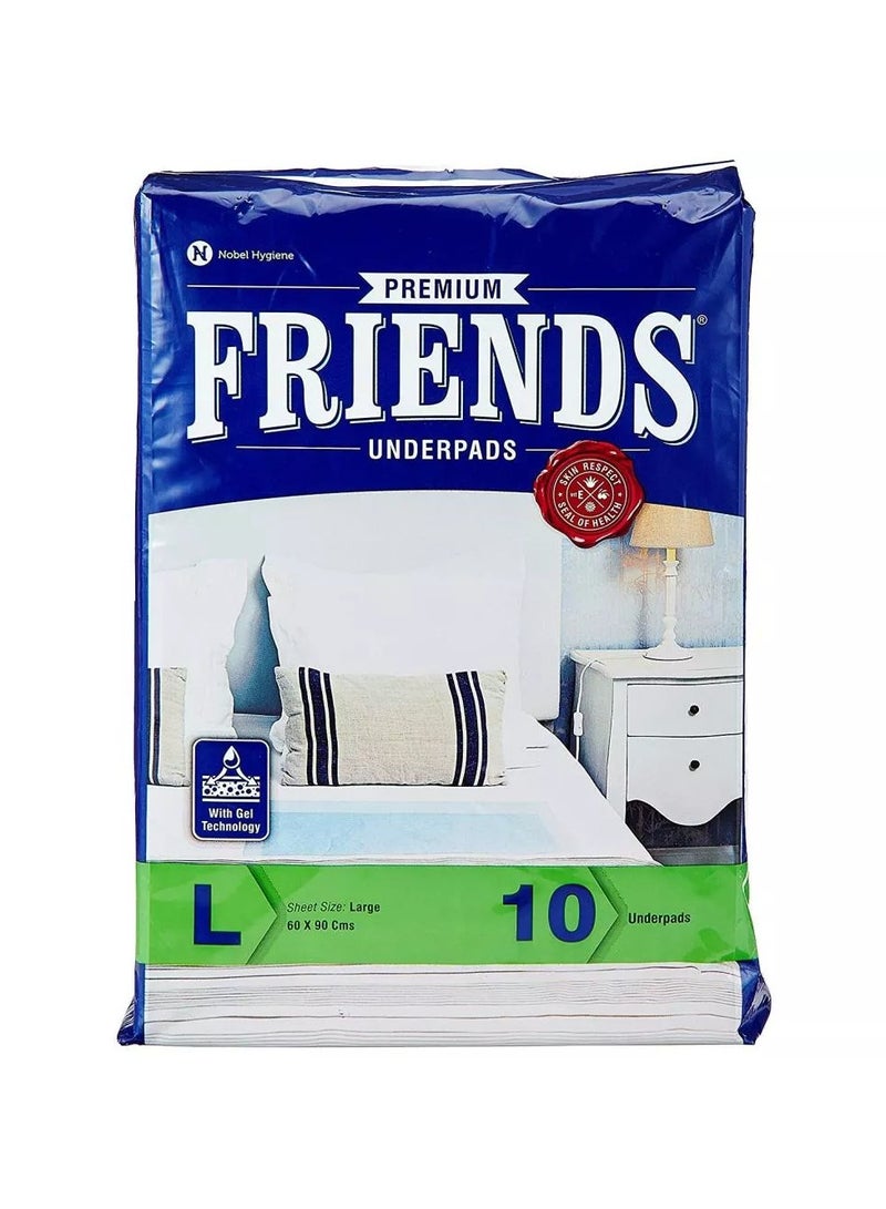 Friends Friends Underpads Premium - Large (Pack of 10)  - Image 1