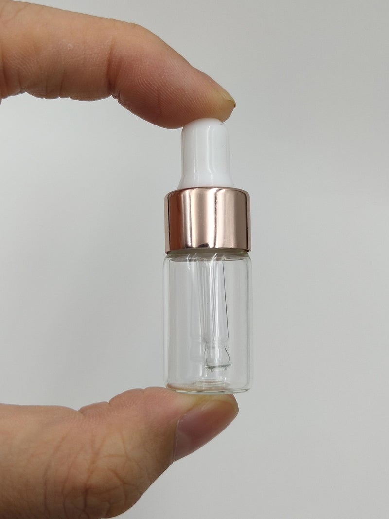 YYNGJCK 15Packs Sample Glass Dropper Bottles for Essential Oils, Mini Vials Perfume Aromatherapy Cosmetic Liquid Containers With Glass Eye Dropper (3ml) - Image 5