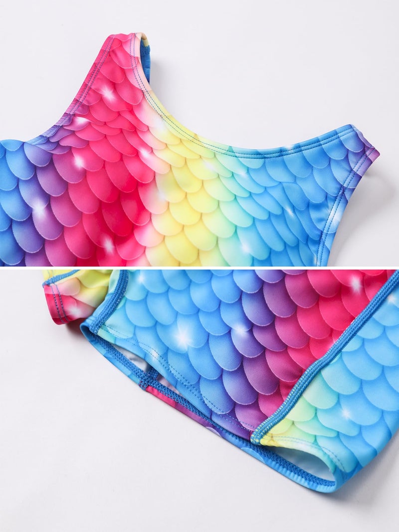 J·E Sterguard J.E Sterguard Athletic Girls' One Piece Swimsuit, Infinity Splice Thick Strap Girls Bathing Suits, Pro for Practice and Competition Rainbow Girl Swimsuits Size 10-12 1880-10 - Image 5