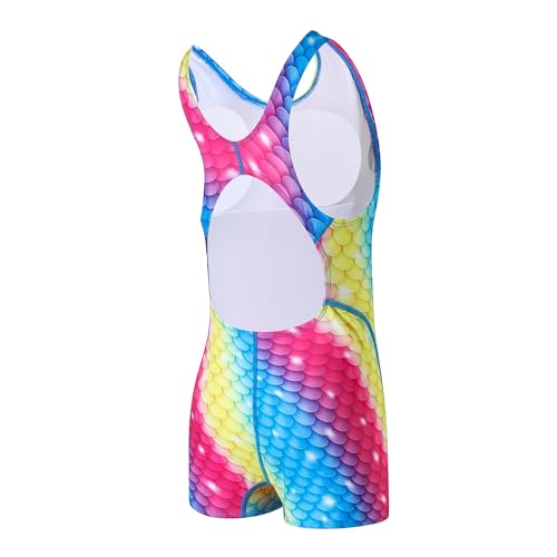 J·E Sterguard J.E Sterguard Athletic Girls' One Piece Swimsuit, Infinity Splice Thick Strap Girls Bathing Suits, Pro for Practice and Competition Rainbow Girl Swimsuits Size 10-12 1880-10 - Image 1