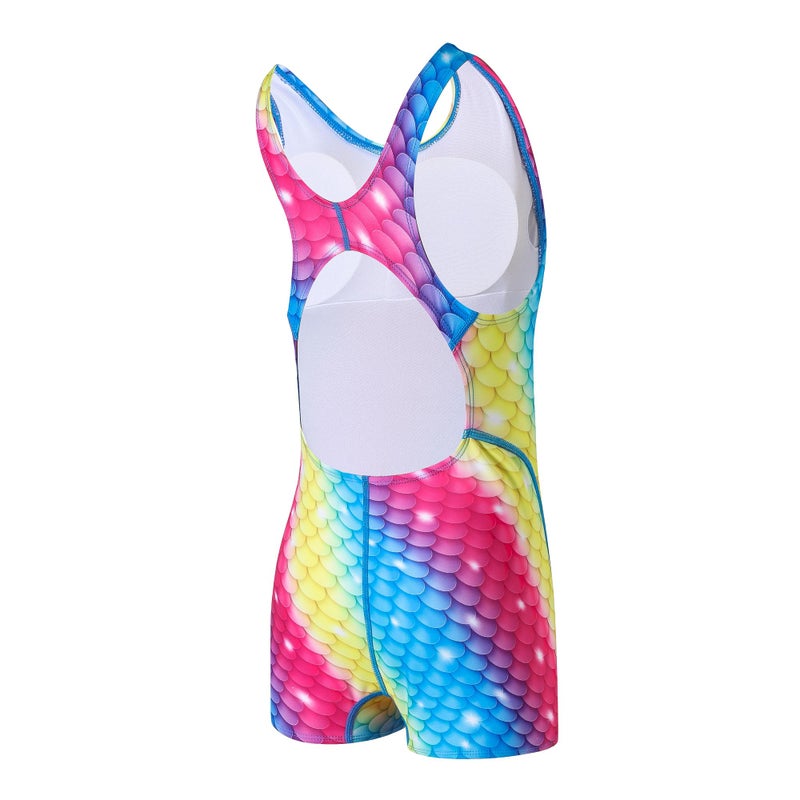 J·E Sterguard J.E Sterguard Athletic Girls' One Piece Swimsuit, Infinity Splice Thick Strap Girls Bathing Suits, Pro for Practice and Competition Rainbow Girl Swimsuits Size 10-12 1880-10 - Image 3